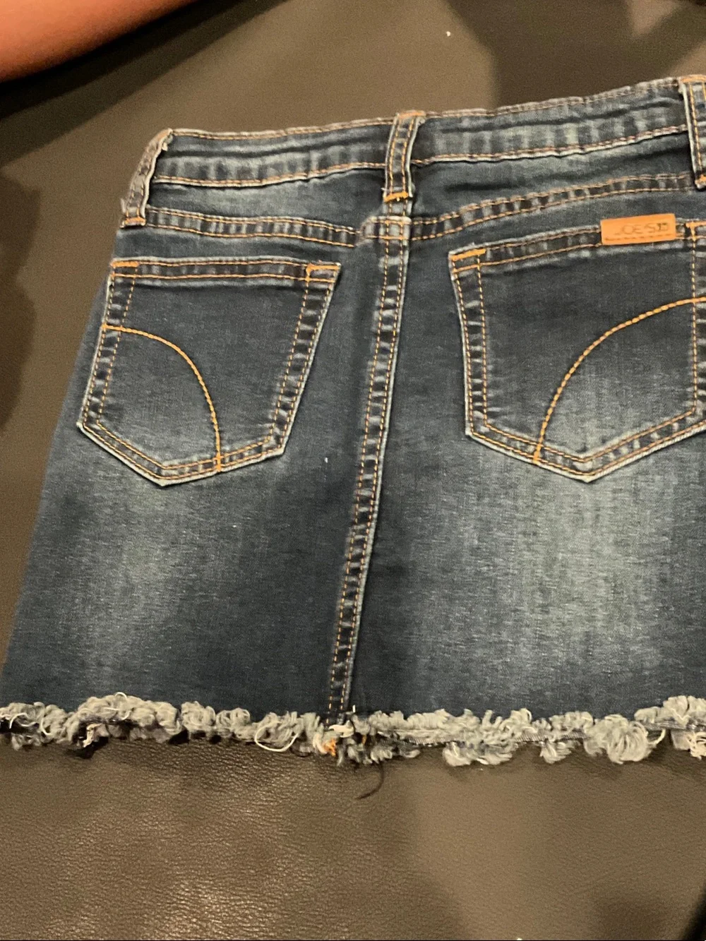 Joes Distressed Dark Blue Denim Mini Skirt size 6 little girls